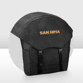 Black wheel bag with 'SAN HIMA' logo on a white background